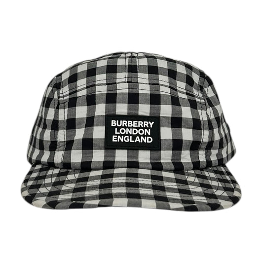 BURBERRY WHITE BLACK CHECKERED CONDUCTOR HAT