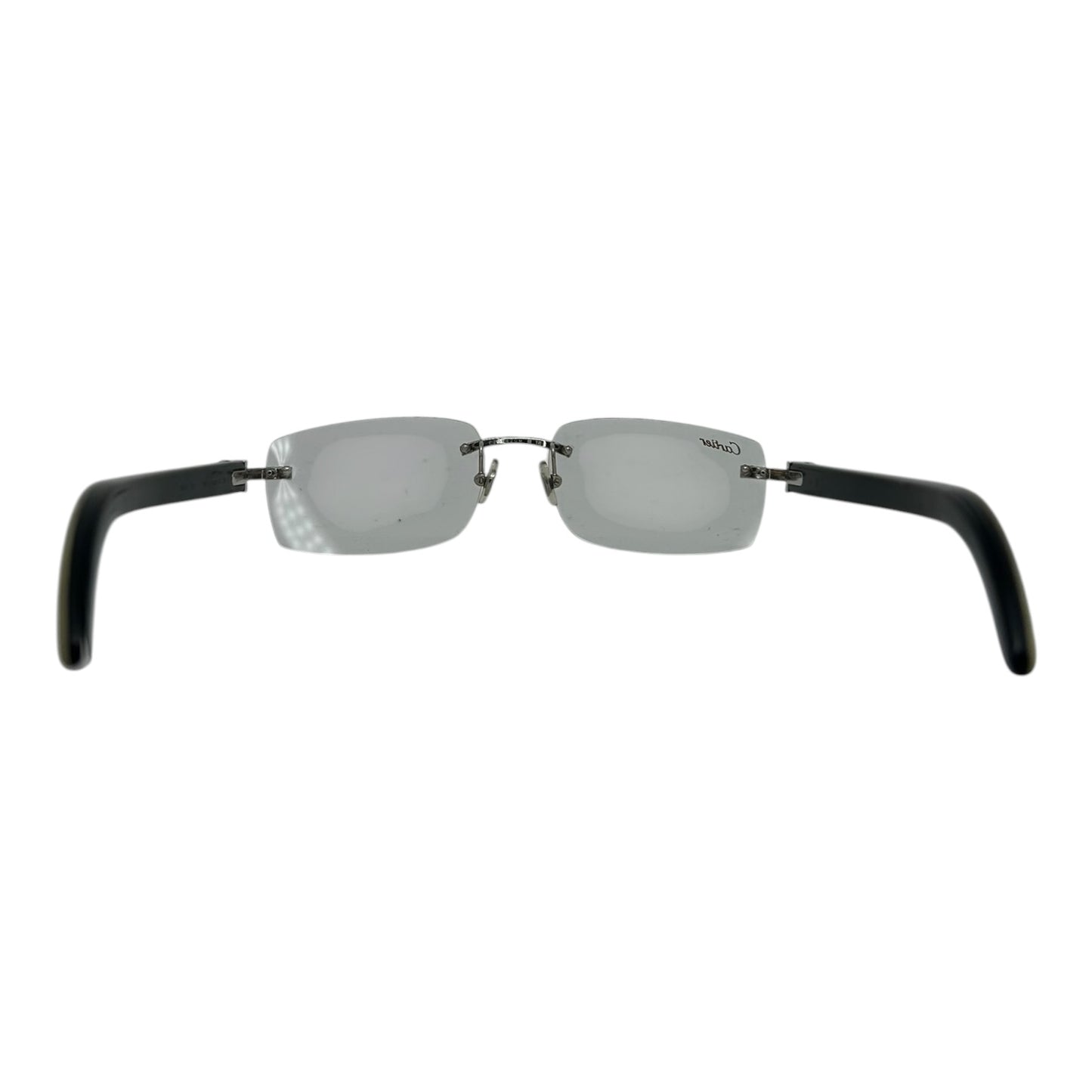 CARTIER SILVER/WHITE BUFFALO HORN GLASSES