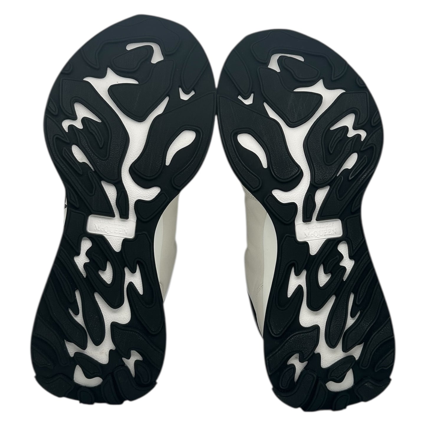 PREOWNED ALEXANDER MCQUEEN SEAL LOGO RUNNER SZ 45 (12 US)