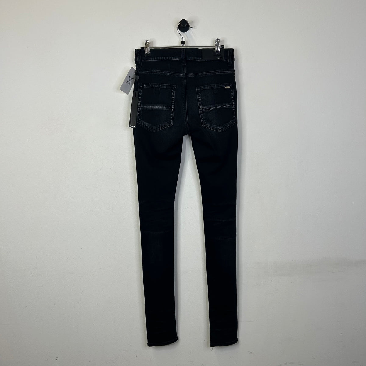 AMIRI BLACK RIPPED SKINNY JEANS