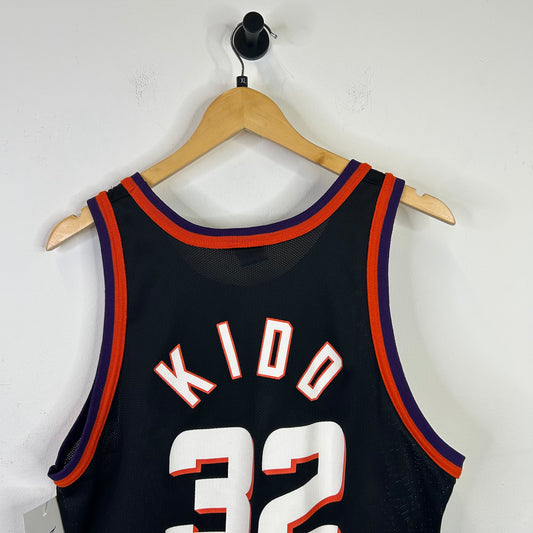 VINTAGE JASON KIDD PHOENIX SUNS BLACK CHAMPION NBA JERSEY SZ M