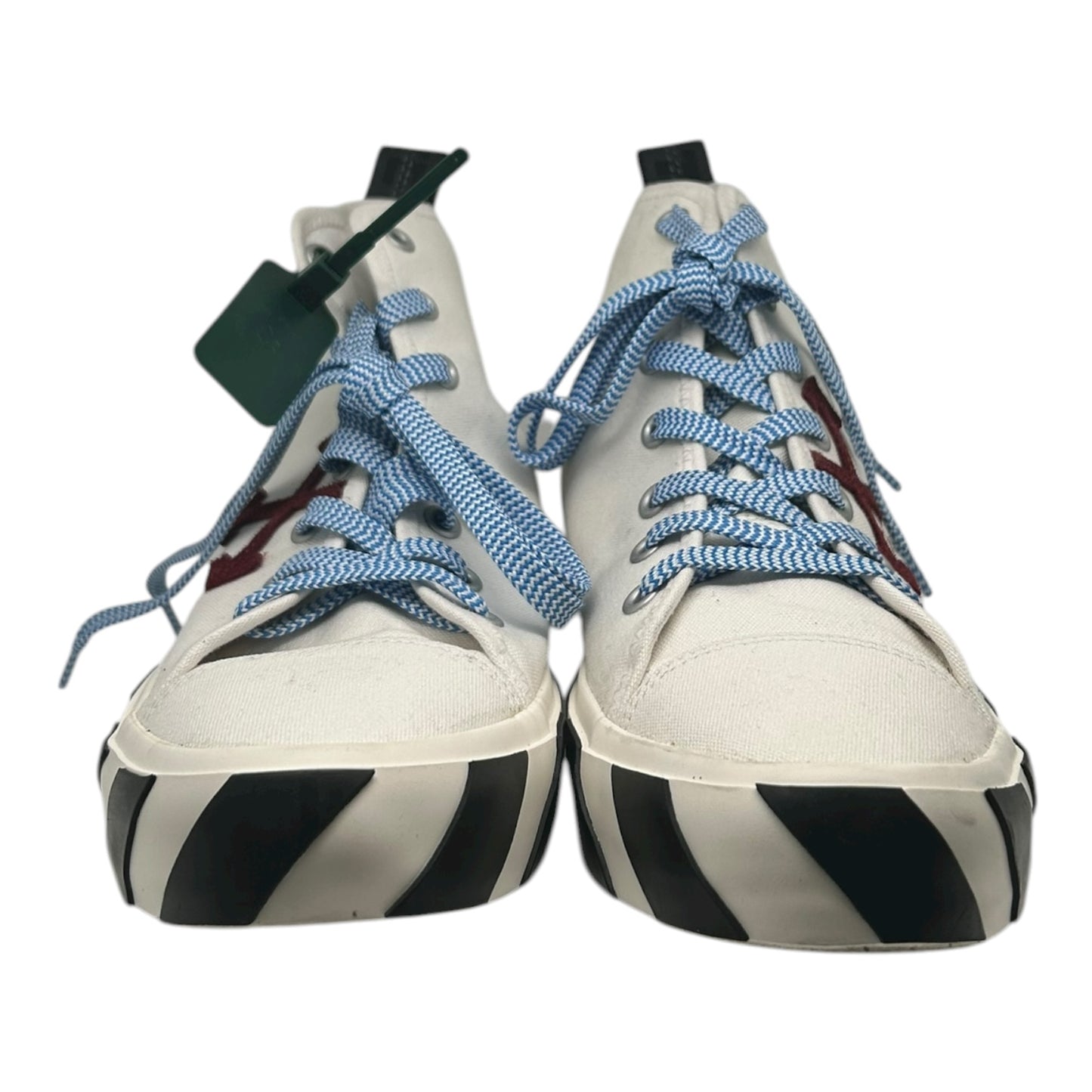 PREOWNED OFF WHITE VULCANIZED MID WHITE BURGUNDY