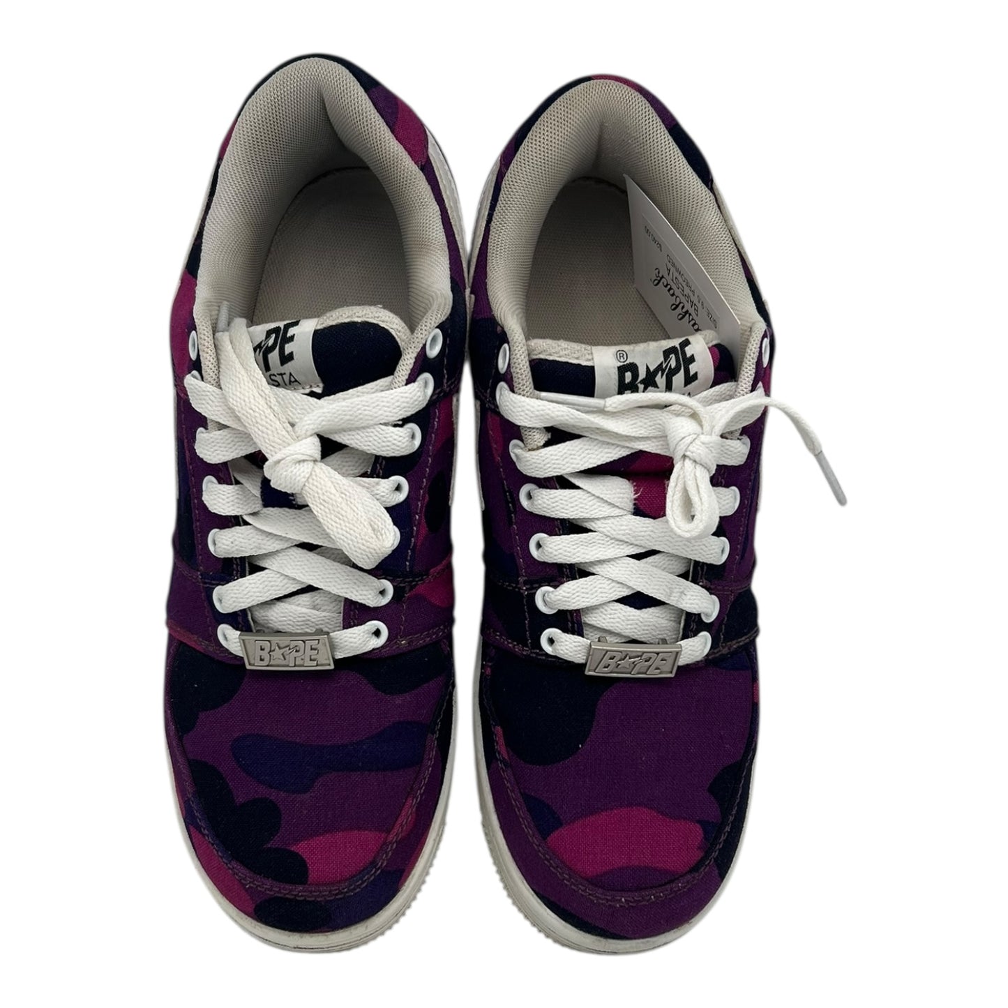 PREOWNED BAPESTA CANVAS LOW 'PURPLE CAMO'