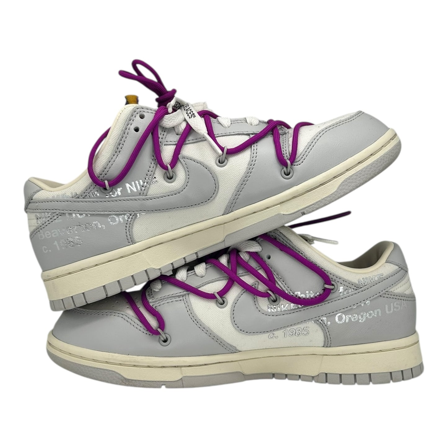 PREOWNED OFF WHITE X NIKE DUNK LOW LOT 28/50