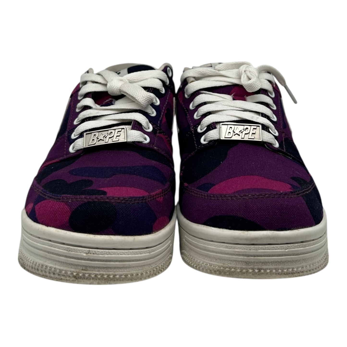 PREOWNED BAPESTA CANVAS LOW 'PURPLE CAMO'
