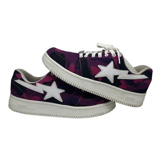 PREOWNED BAPESTA CANVAS LOW 'PURPLE CAMO'