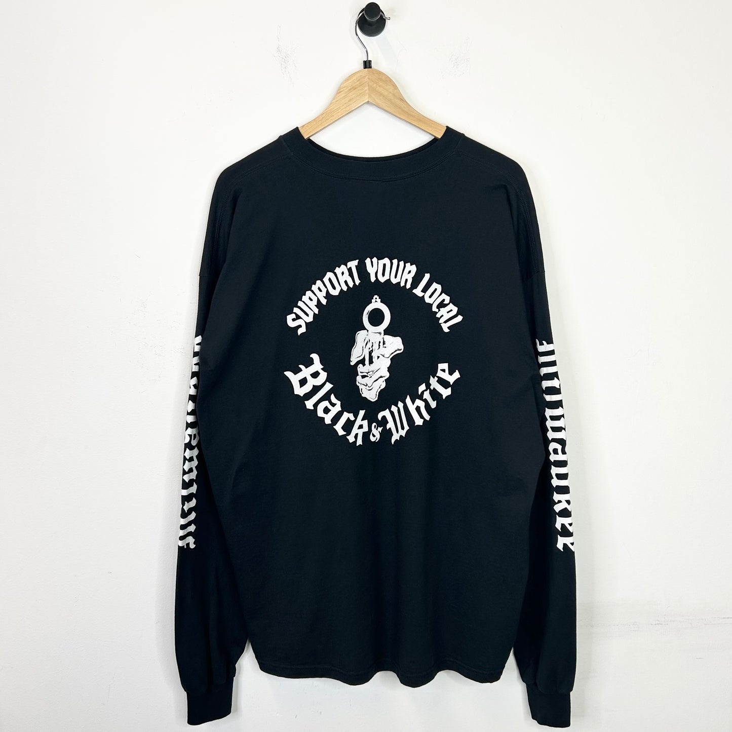 SUPPORT YOUR LOCAL OUTLAWS BLACK LONG SLEEVE