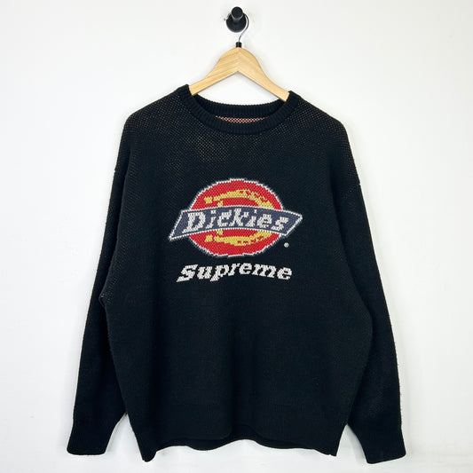 SUPREME x DICKIES BLACK KNITTED SWEATER
