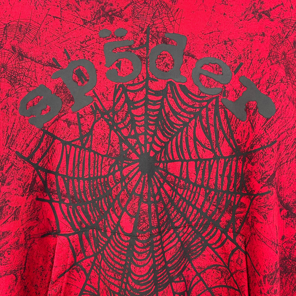 SP5DER OG TREE CAMO HOODIE RED