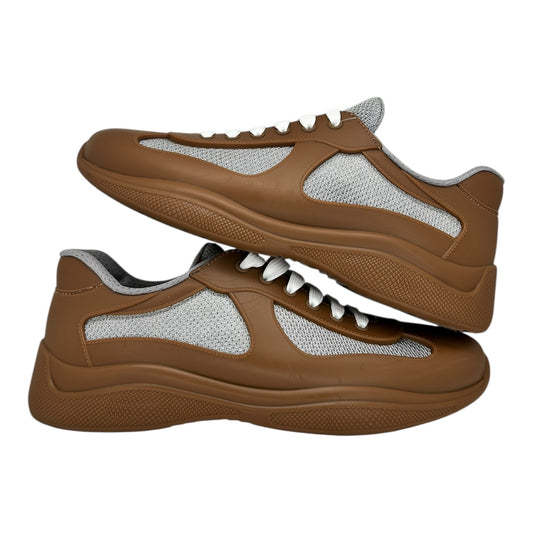 PREOWNED PRADA AMERICAN CUP BROWN RUBBER