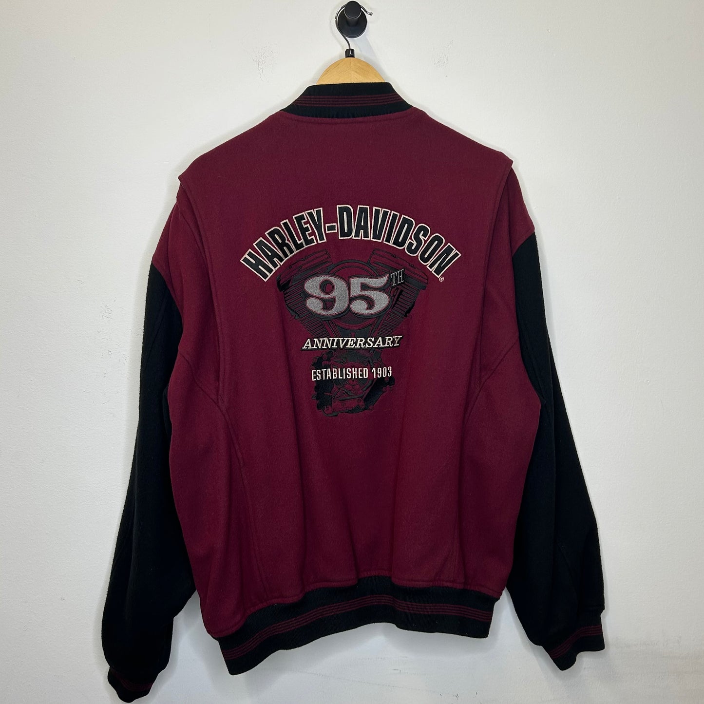 HARLEY DAVIDSON 95 YEARS BOMMER JACKET RED