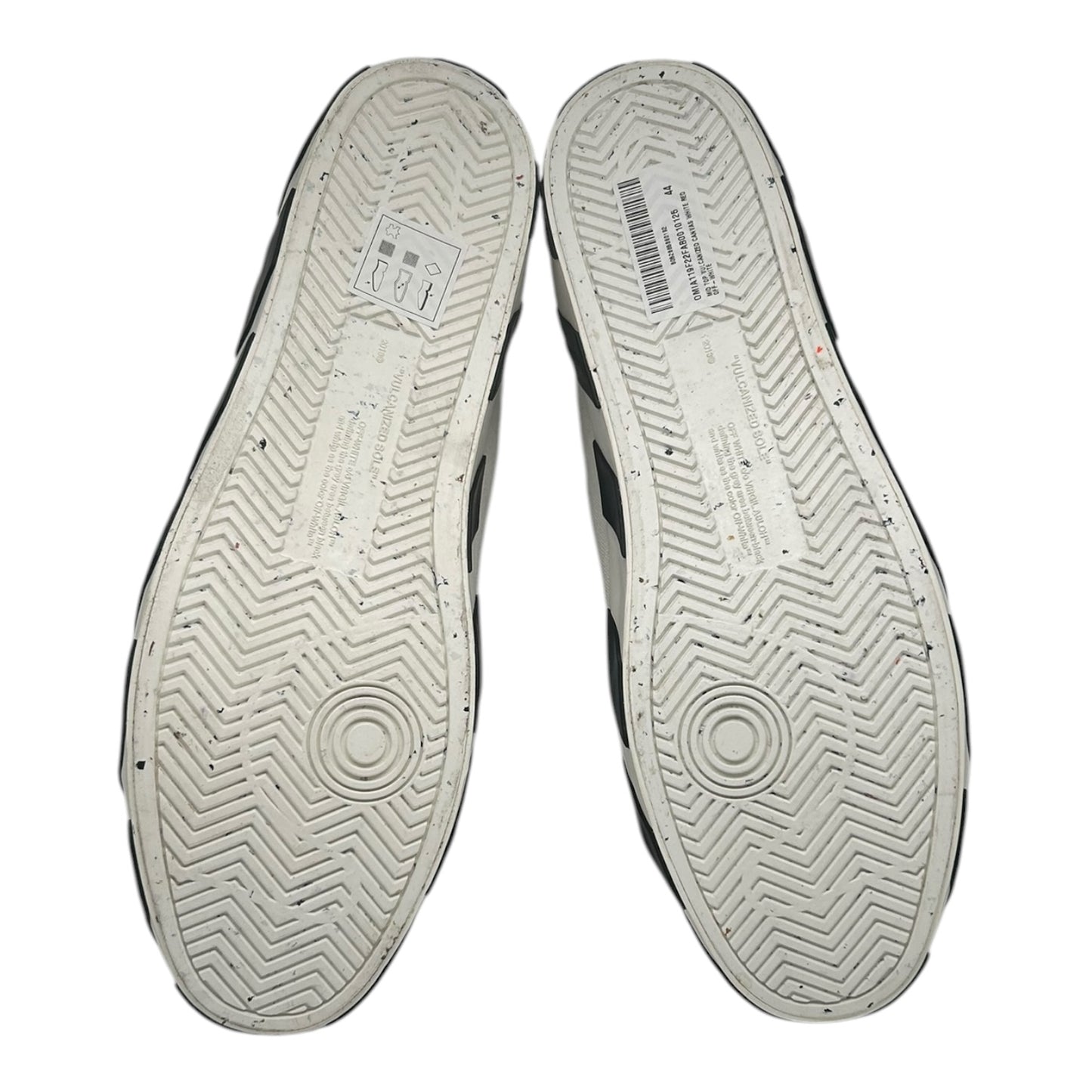 PREOWNED OFF WHITE VULCANIZED MID WHITE BURGUNDY