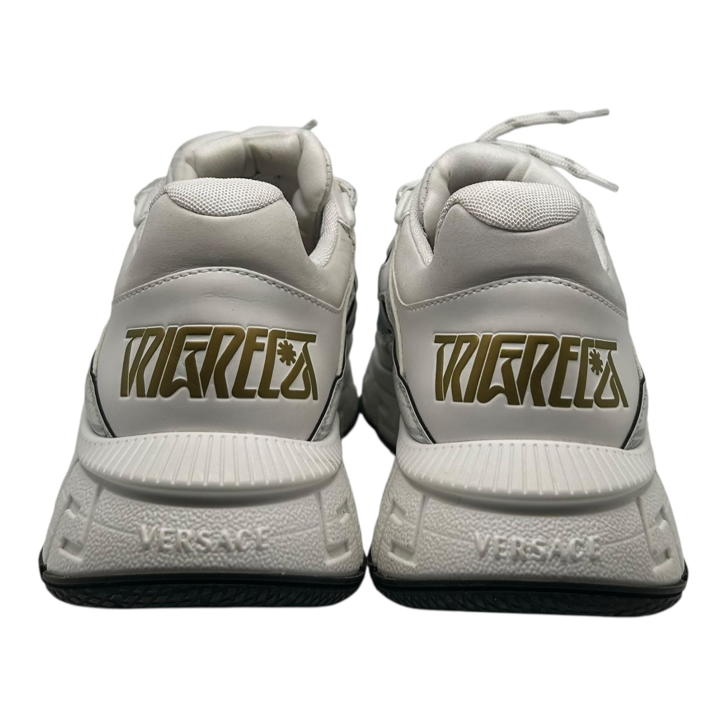 PREOWNED VERSACE TRIGRECA WHITE