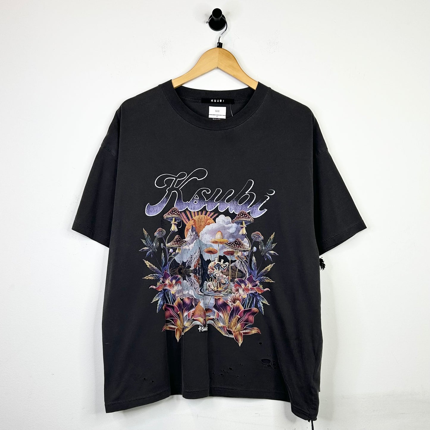 KSUBI HENDRIX EKCESS WASHED BLACK TEE
