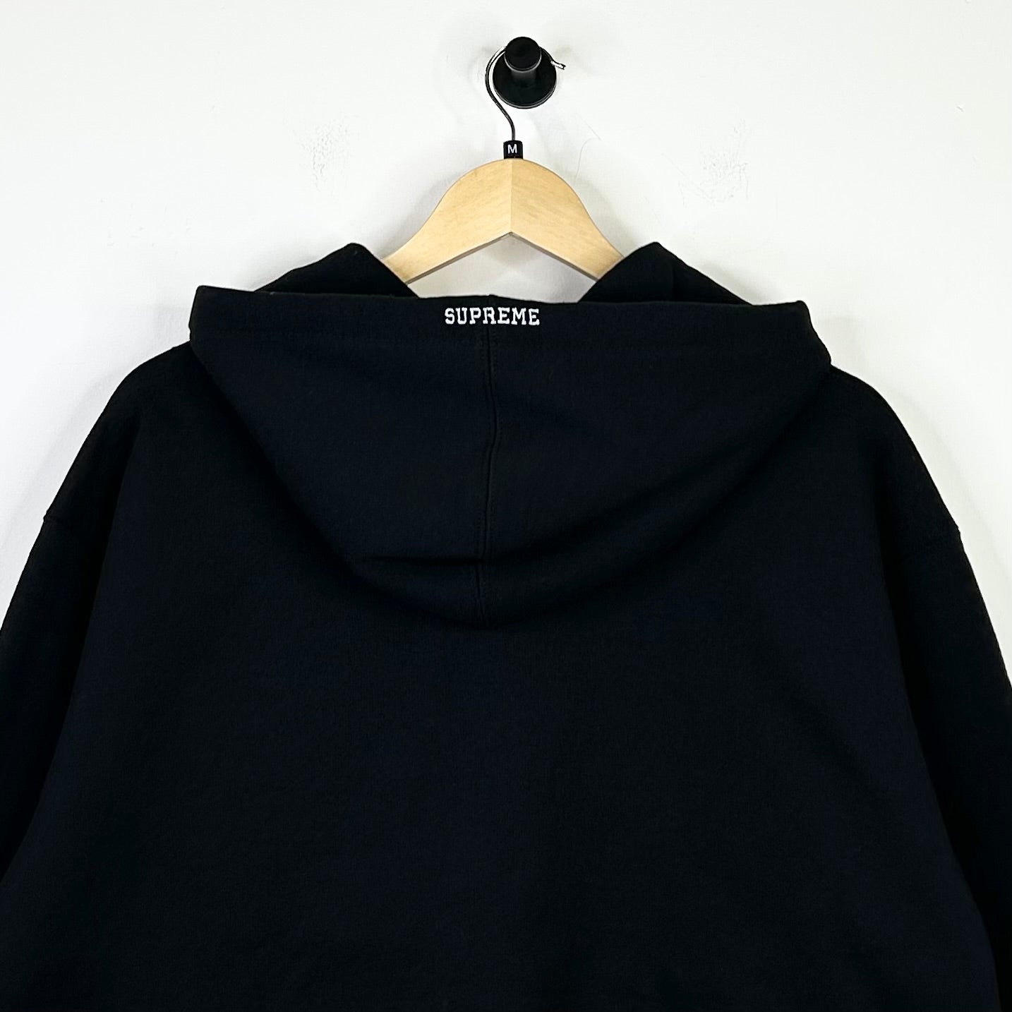 SUPREME S LOGO ZIP UP HOODIE BLACK