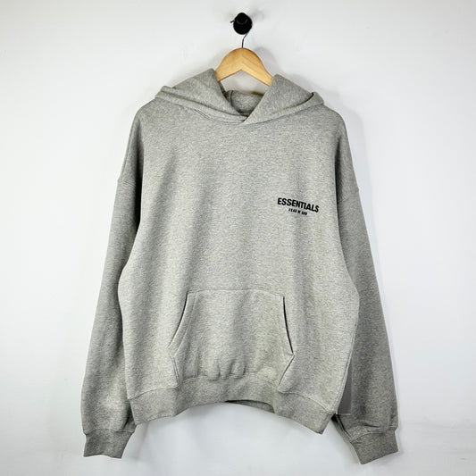 ESSENTIALS DARK OATMEAL PULLOVER HOODIE