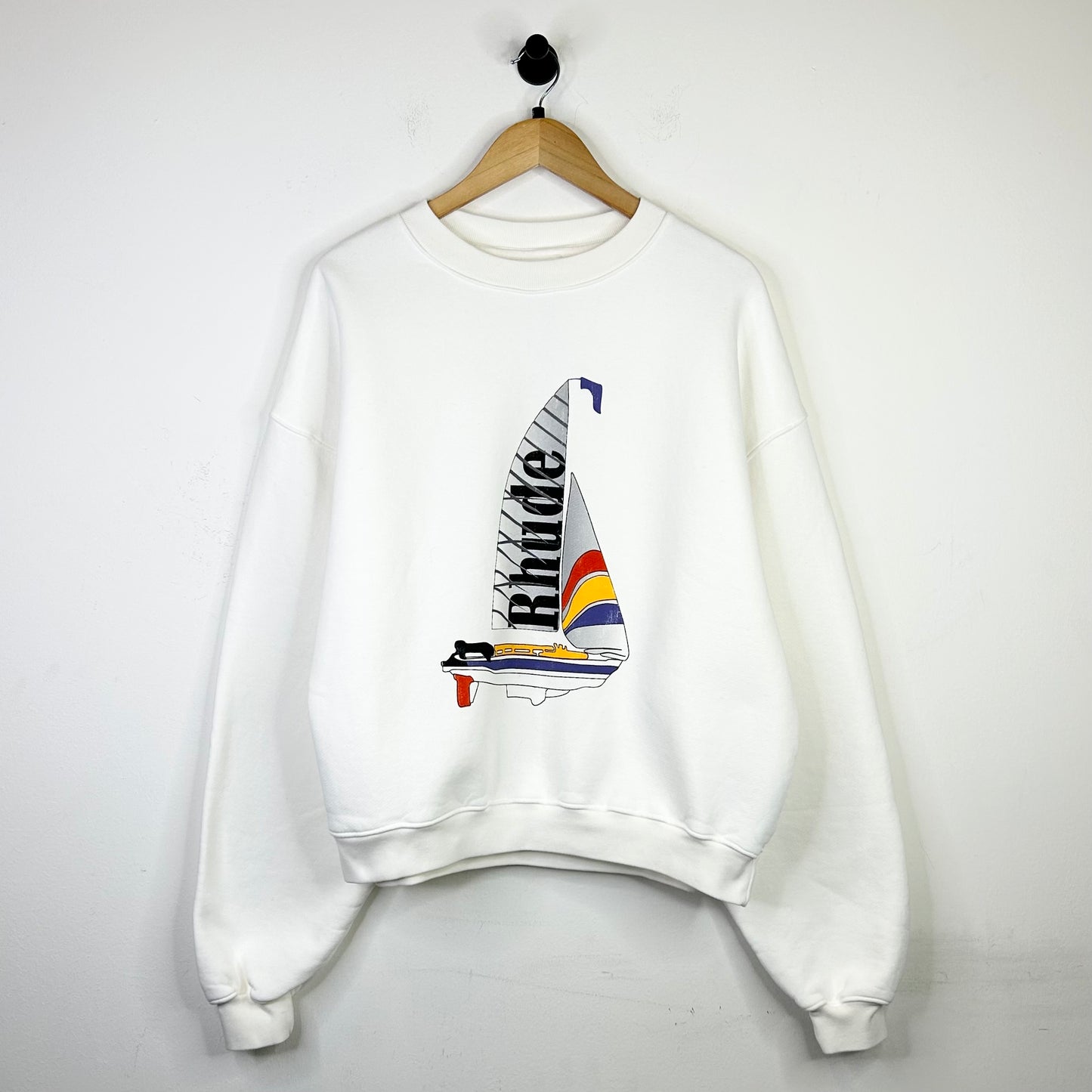 RHUDE CATAMARAN CHAMPION WHITE CREWNECK