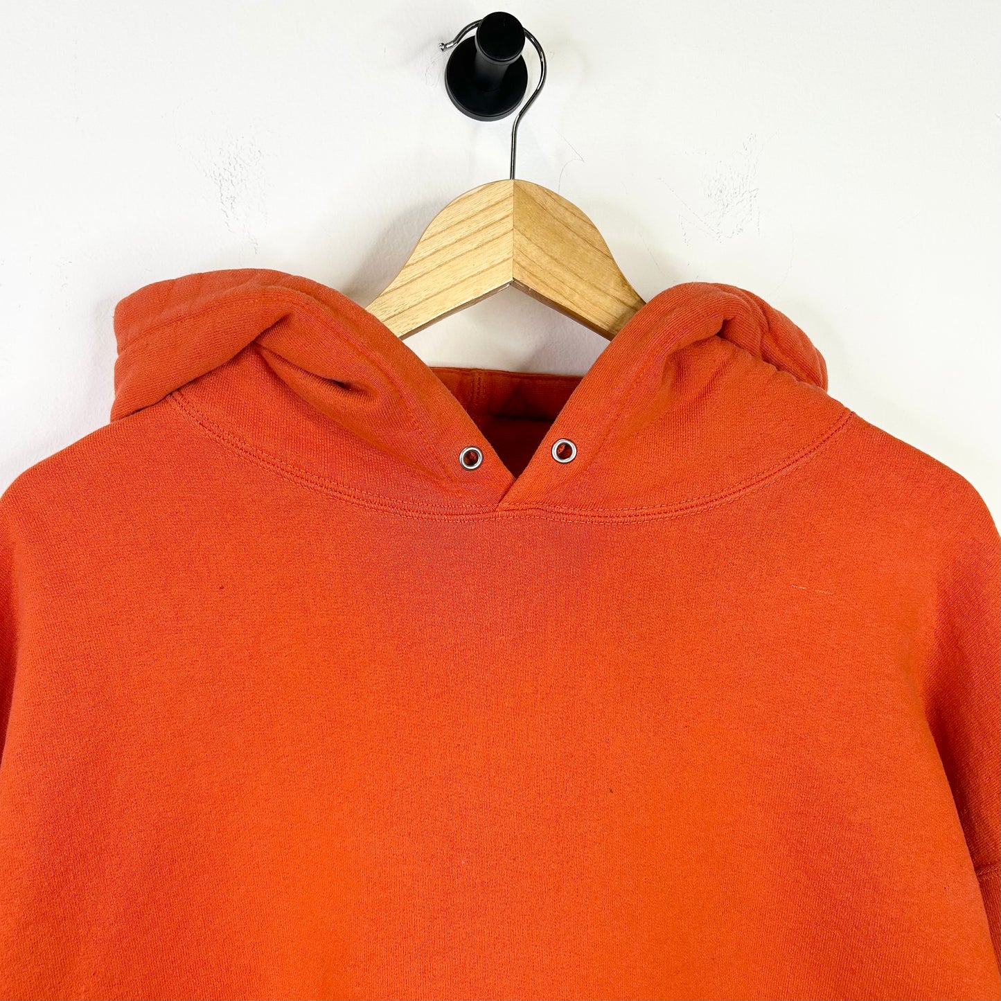 SUPREME ORANGE SATIN APPLIQUE HOODIE