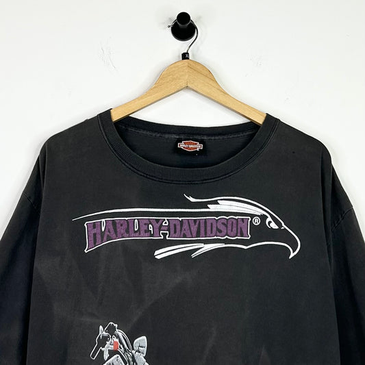 HARLEY DAVIDSON PURPLE EAGLE LOGO TEE