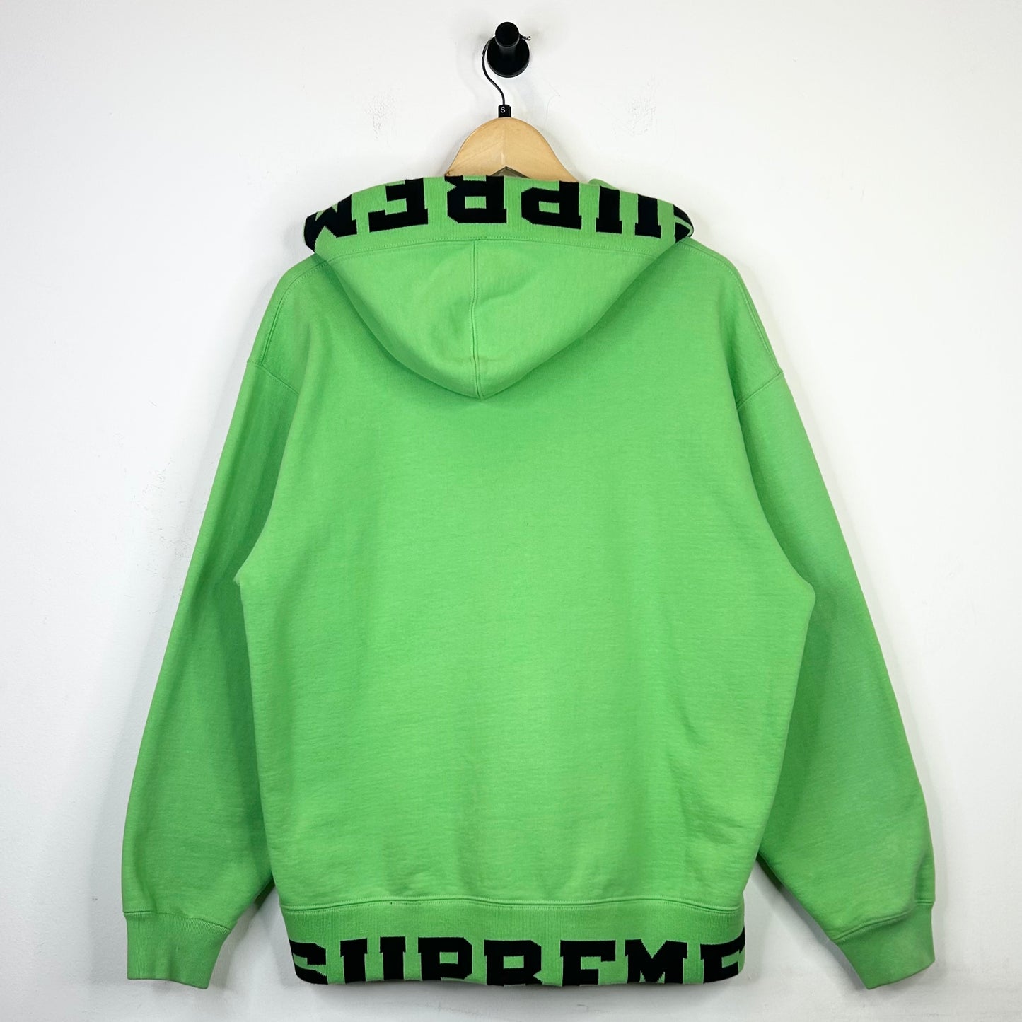 SUPREME CROPPED LOGOS HOODED SWEATSHIRT BRIGHT GREEN