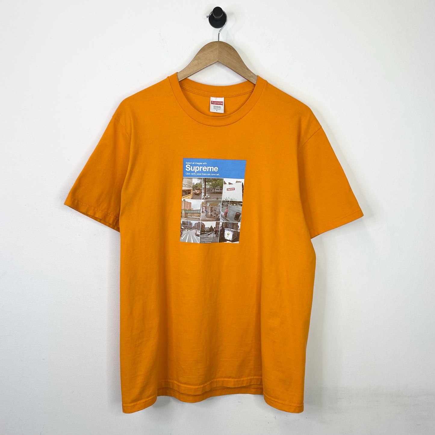 SUPREME ORANGE VERIFY TEE