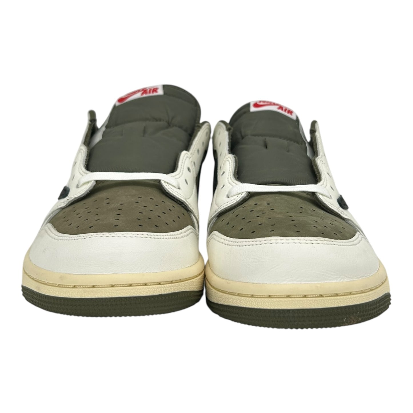 PREOWNED JORDAN 1 LOW X TRAVIS SCOTT MEDIUM OLIVE