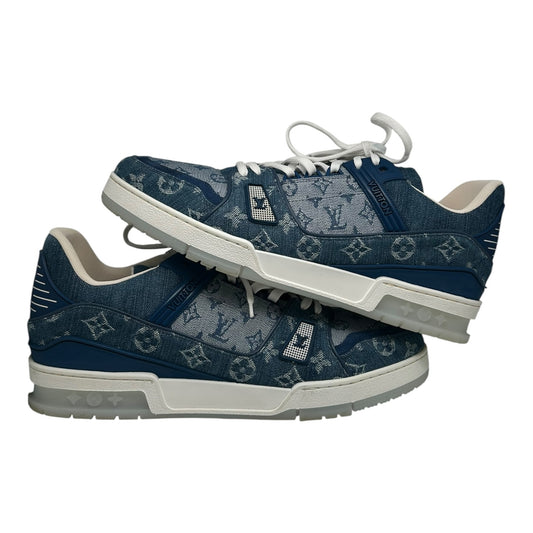 PREOWNED LOUIS VUITTON TRAINER BLUE MONOGRAM DENIM