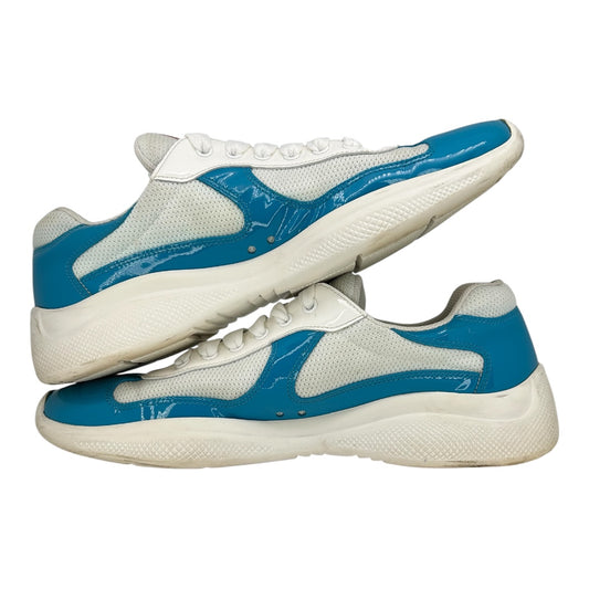 PREOWNED PRADA AMERICAN CUP SNKR WHITE/BLUE