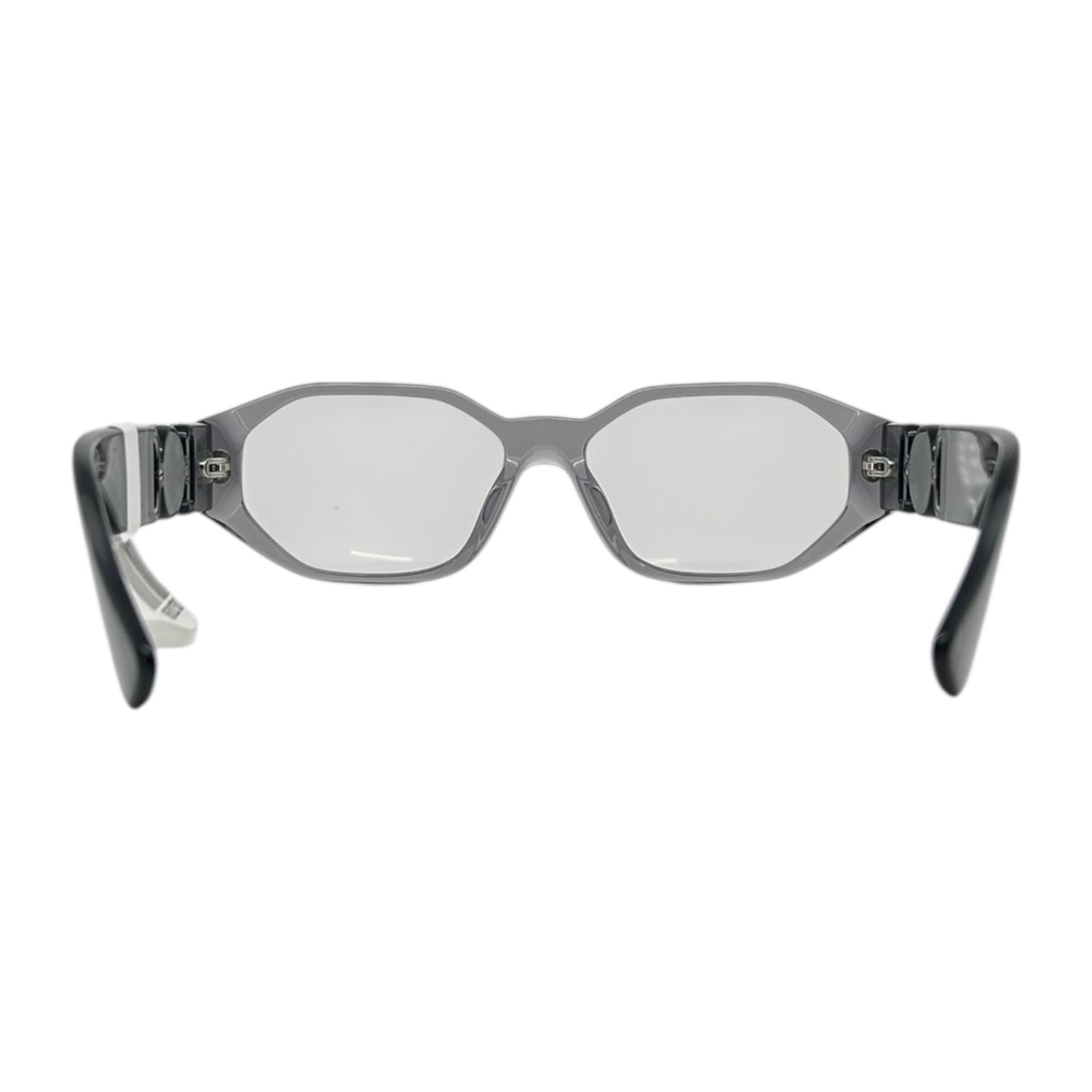 VERSACE MEDUSA SILVER BLACK CLEAR GLASSES