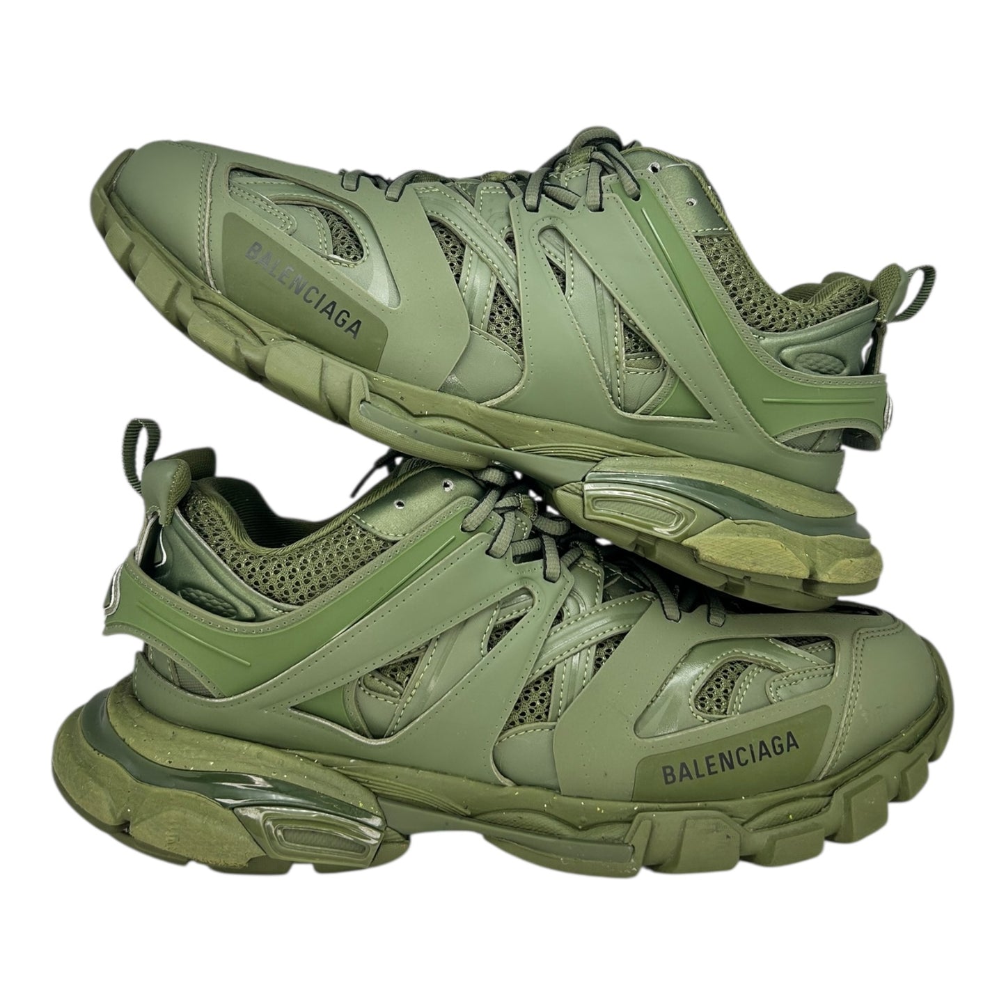 PREOWNED BALENCIAGA TRACK RUNNER OLIVE GREEN