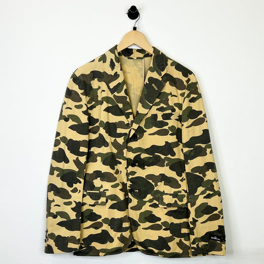 BAPE GREEN BROWN CAMO SUIT JACKET