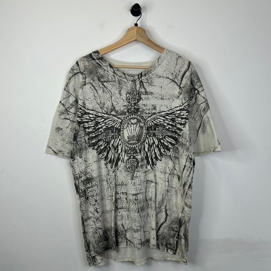 RETROFIT V NECK WINGS TEE