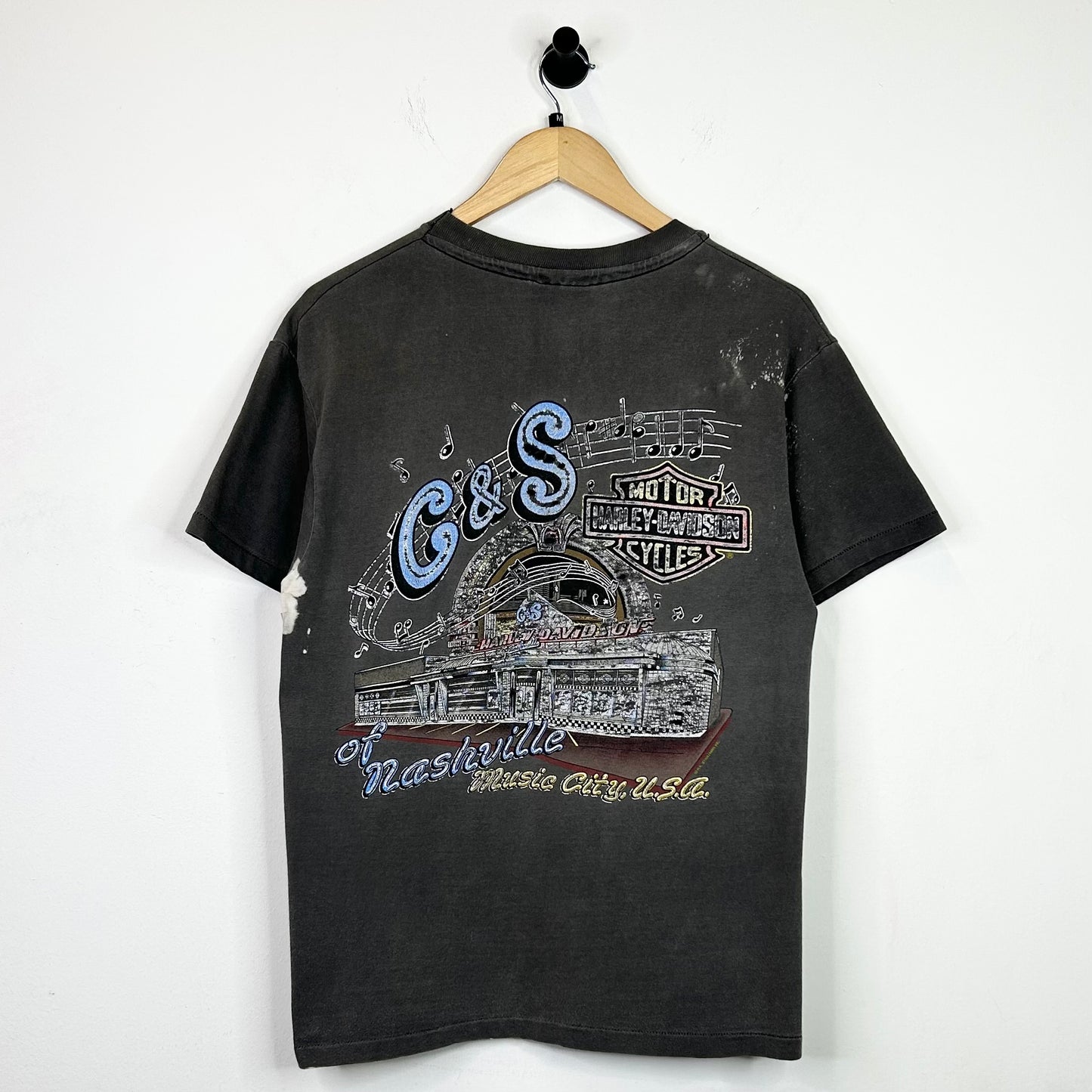 HARLEY DAVIDSON EAGLE CHECKERED FLAG FADED TEE