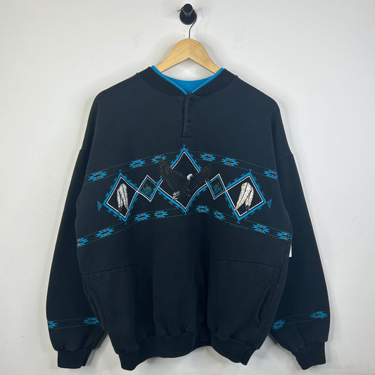 AMERICAN EAGLE CREWNECK BLACK