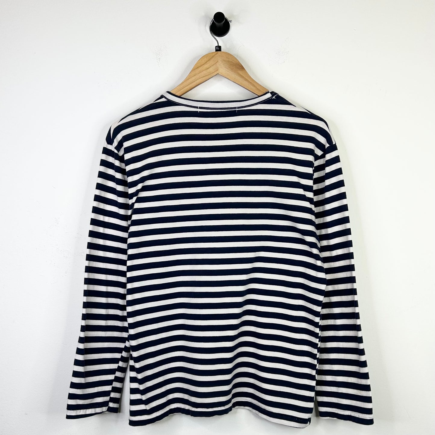 COMME DES GARCON PLAY CDG STRIPE LONG SLEEVE WHITE RED BLUE