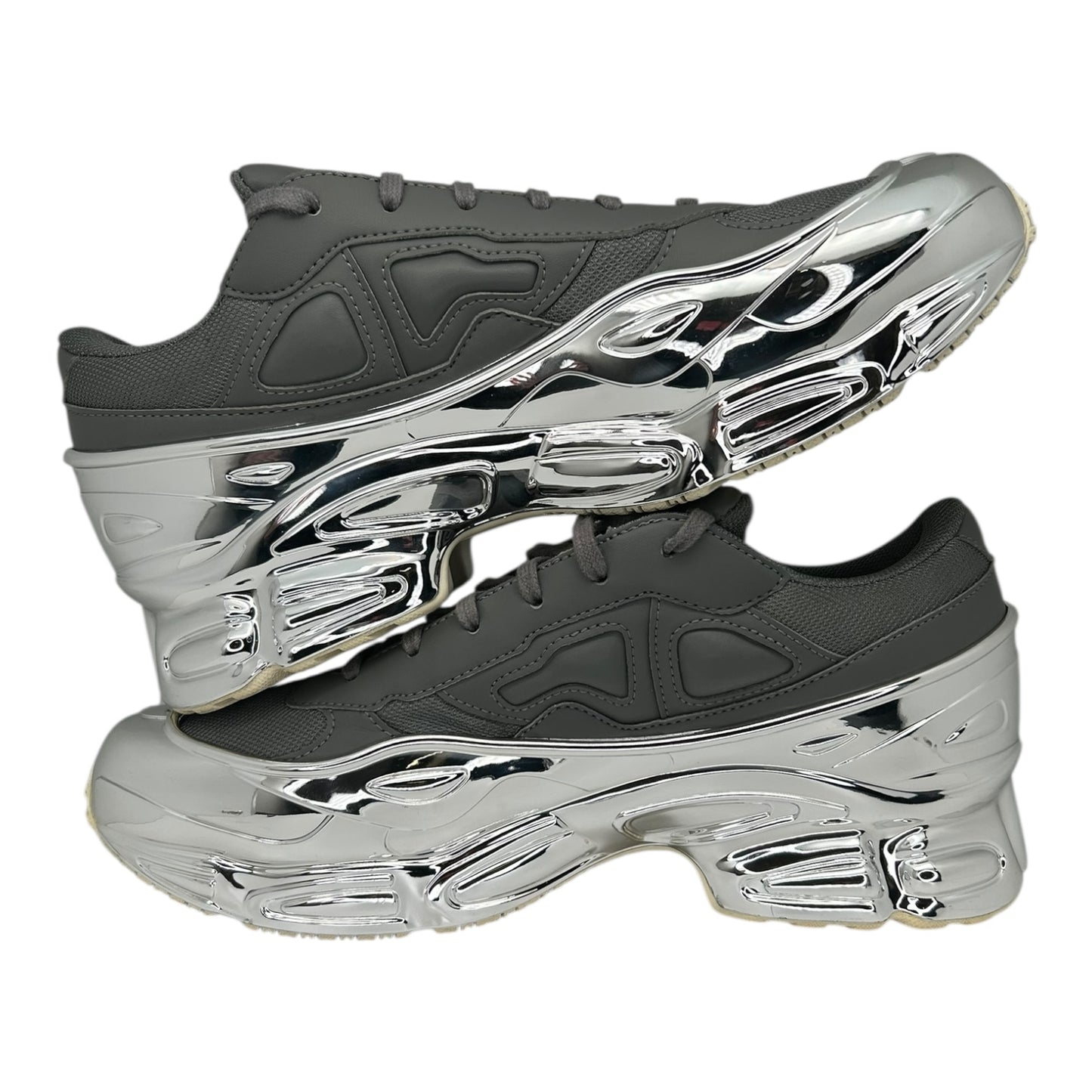 PREOWNED ADIDAS X RAF SIMMONS OZWEEGO GREY METALLIC