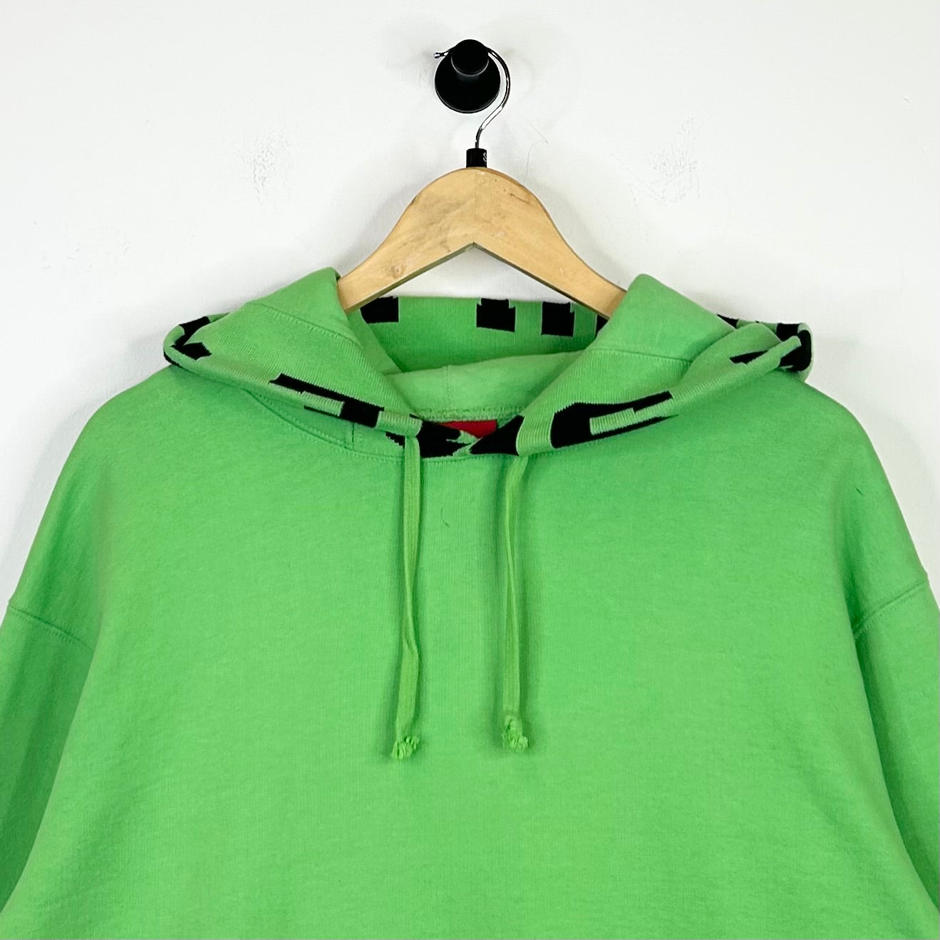 SUPREME CROPPED LOGOS HOODED SWEATSHIRT BRIGHT GREEN