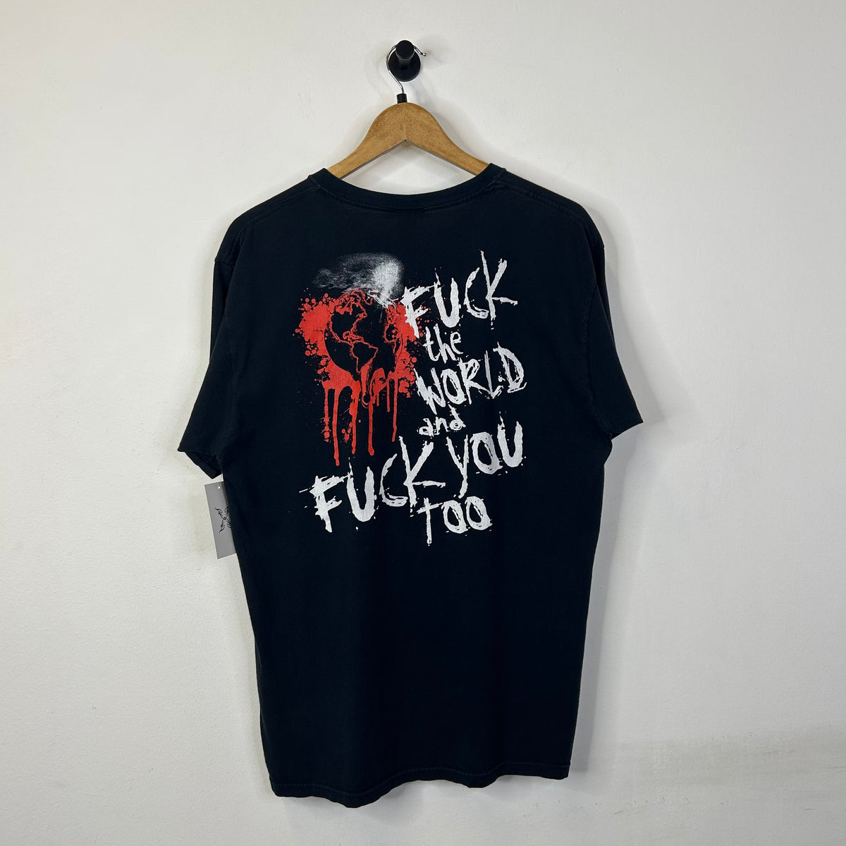 VINTAGE 2005 DOPE "FUCK THE WORLD" NU METAL BAND PROMO T-SHIRT