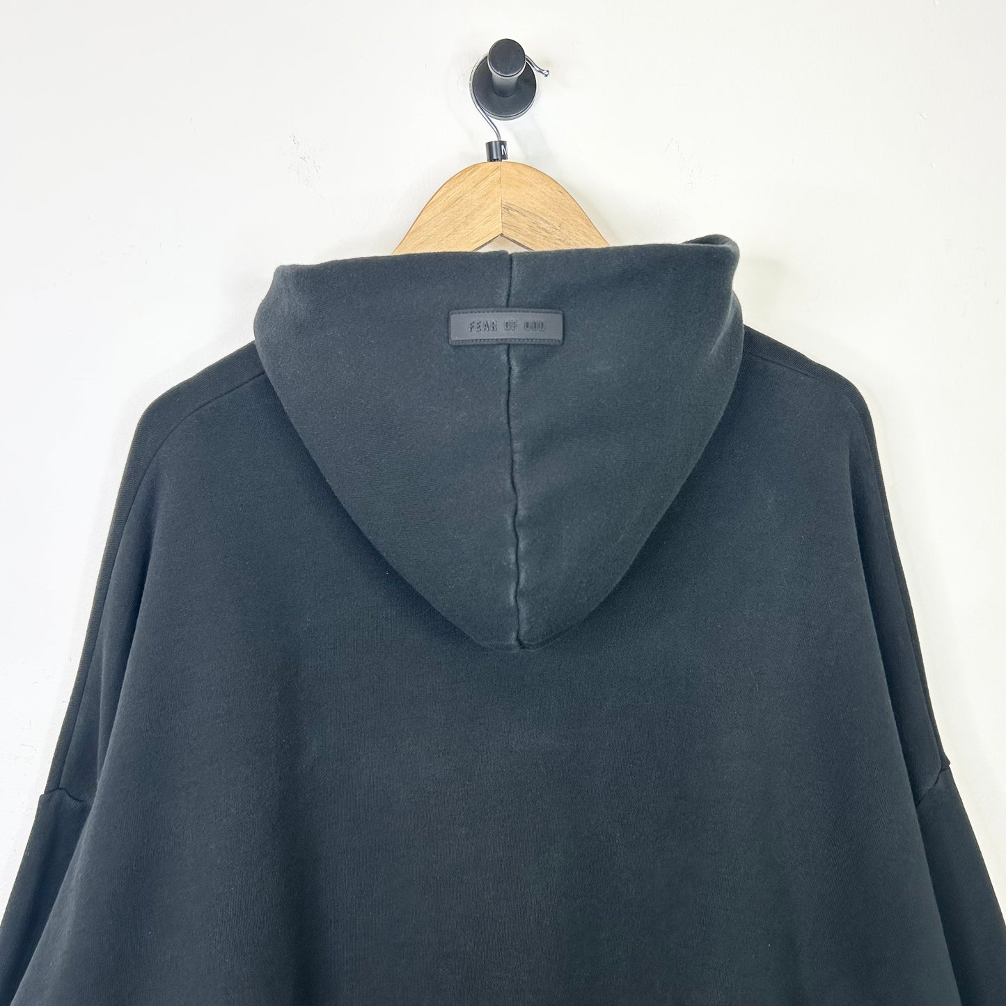 ESSENTIALS FEAR OF GOD BLACKED OUT HOODIE