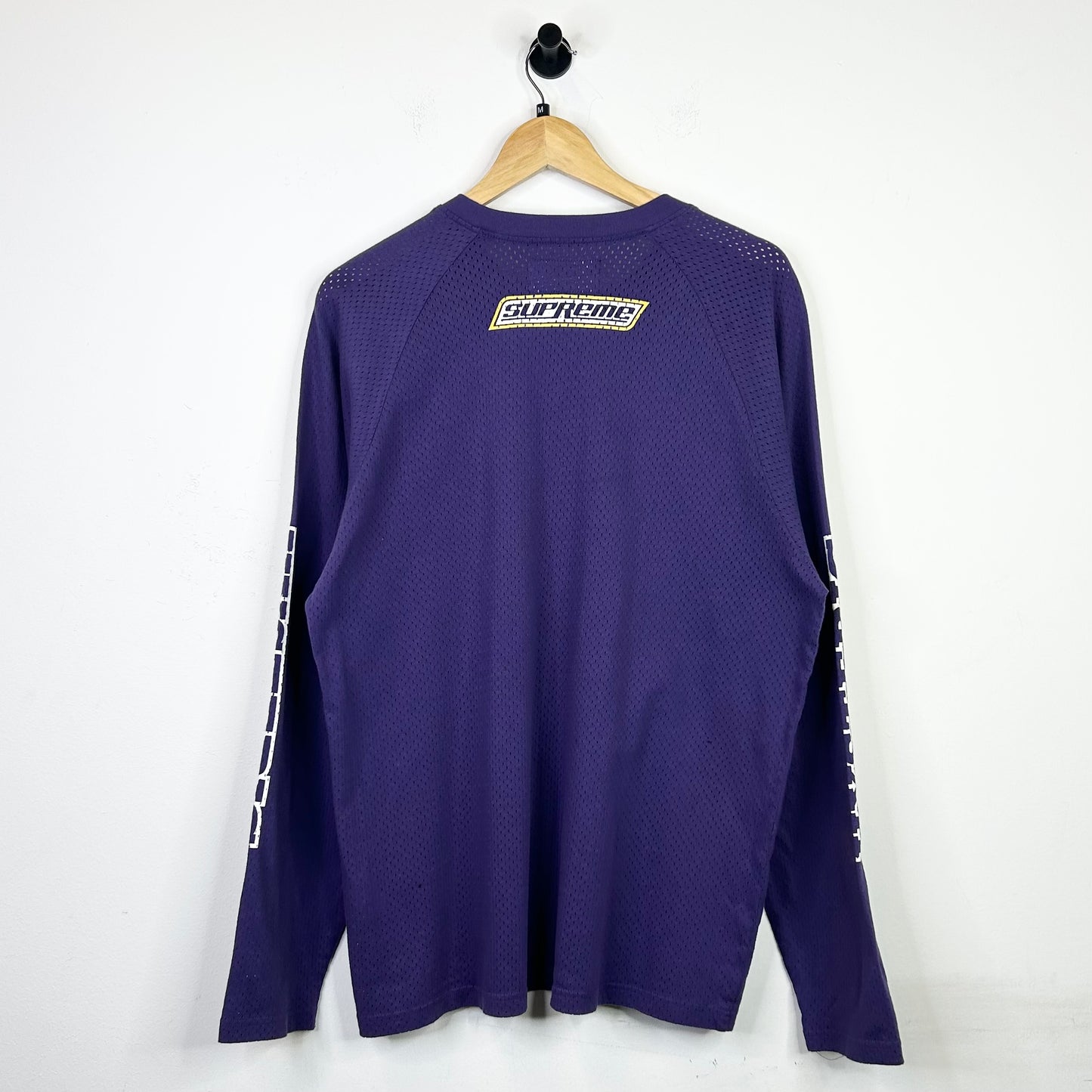 SUPREME HYSTERIC GLAMOUR PURPLE YELLOW LONG SLEEVE MESH JERSEY