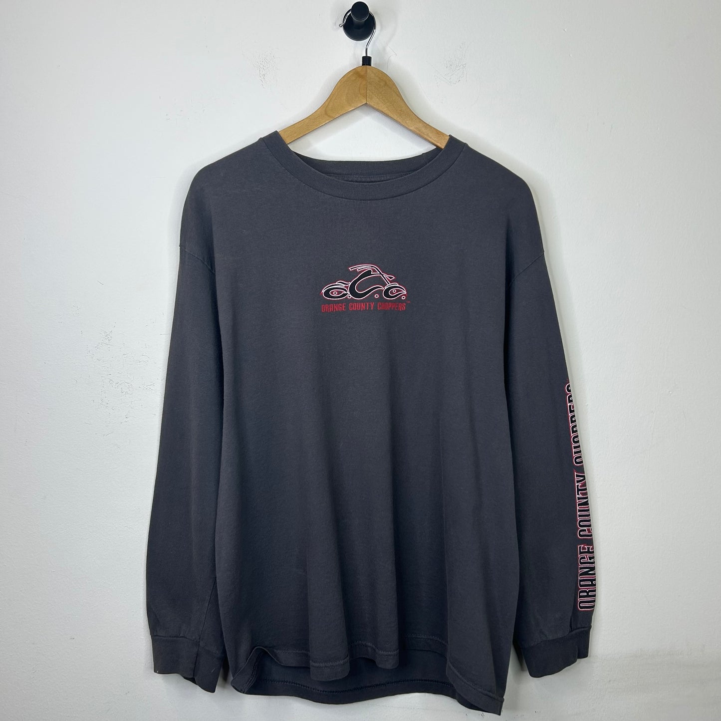 ORANGE COUNTY CHOPPERS GREY AND RED LONG SLEEVE