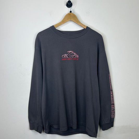 ORANGE COUNTY CHOPPERS GREY AND RED LONG SLEEVE