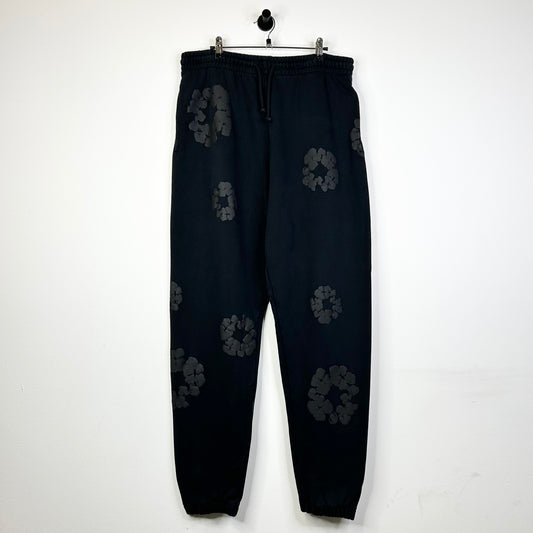 DENIM TEARS BLACK ON BLACK WREATH SWEATPANTS