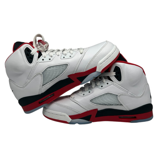 PREOWNED JORDAN 5 RETRO FIRE RED BLACK TONGUE
