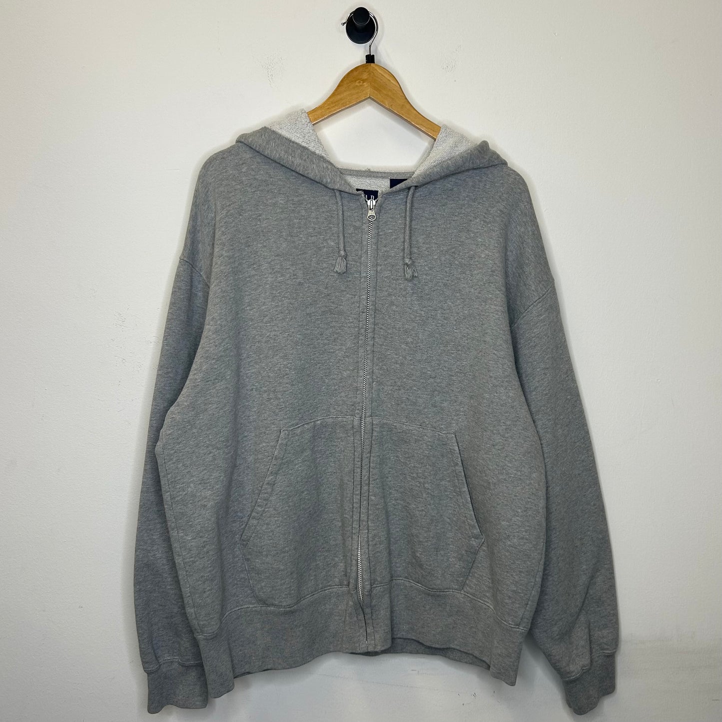 GAP GREY DRAWSTRING ZIP-UP