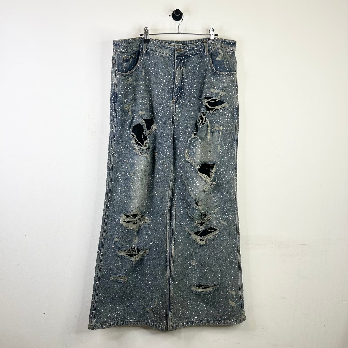 VALE FOREVER CRYSTAL RAIN DENIM JEANS