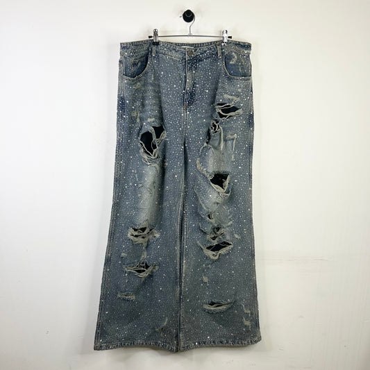 VALE FOREVER CRYSTAL RAIN DENIM JEANS