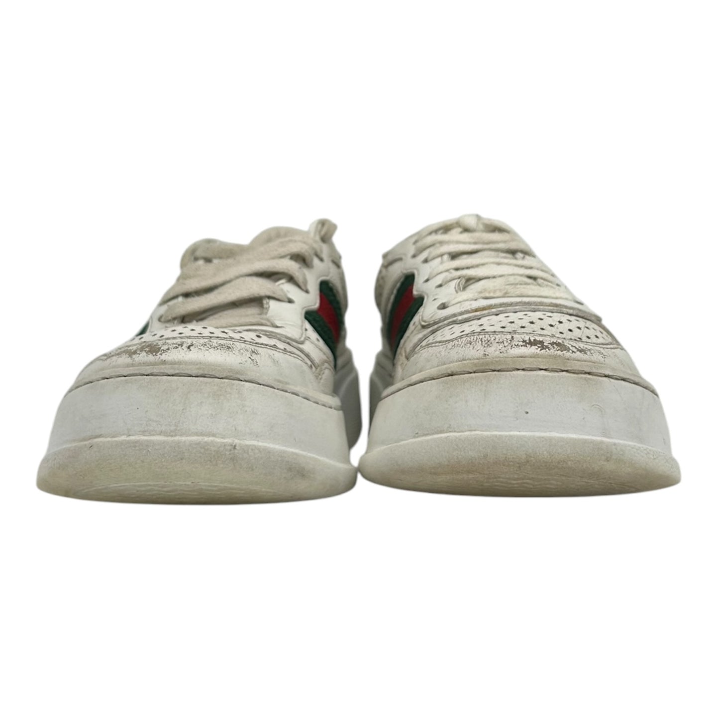 PREOWNED GUCCI CHUNKY GG WEB SNEAKERS