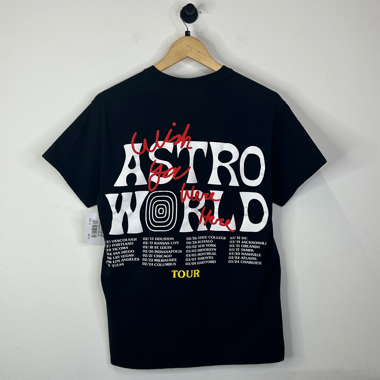 ASTRO WORLD WISH YOU WERE HERE TEE BLACK