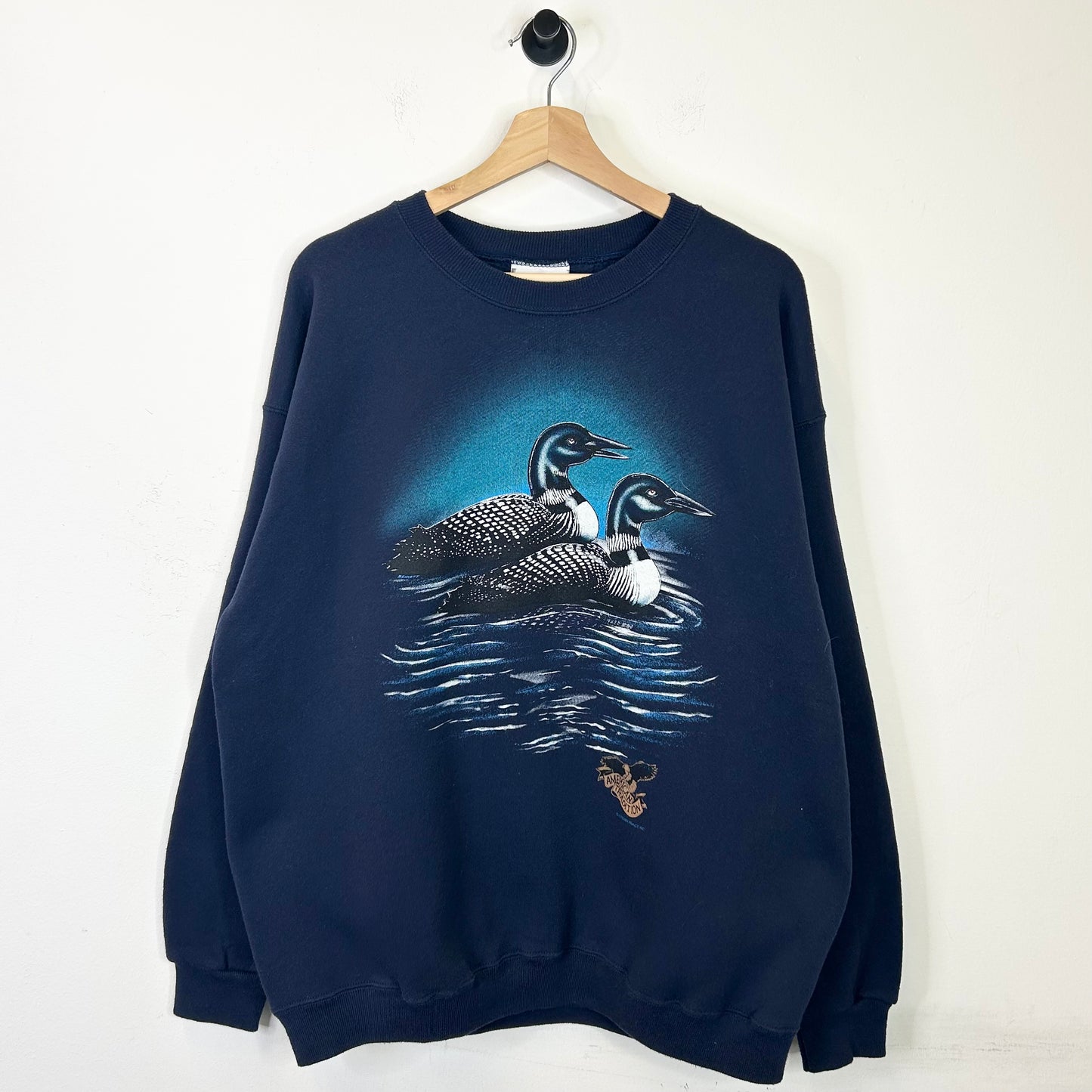 NAVY BLUE DUCKS NATURE CREWNECK